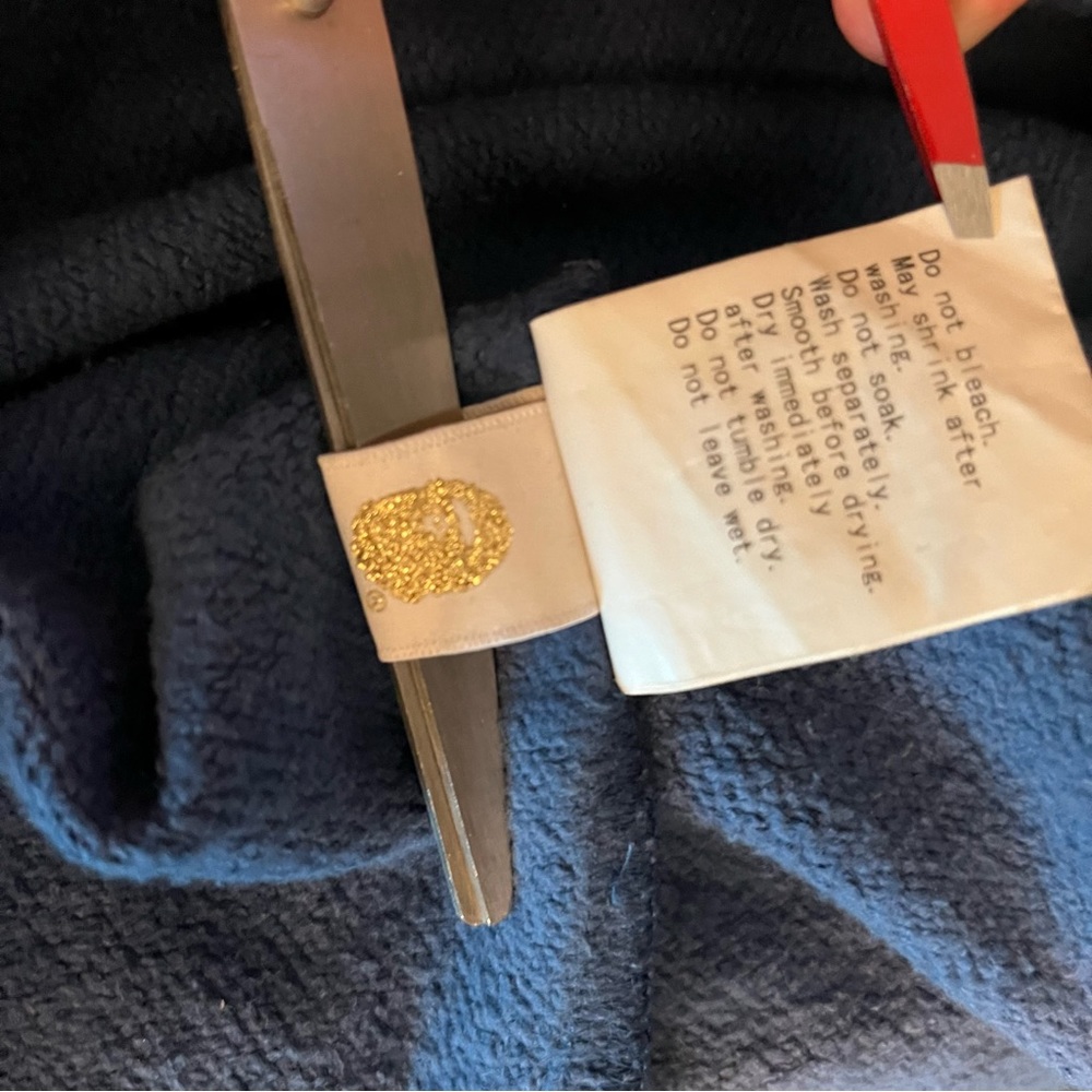 Bathing Ape BAPE 88 First Camo M Blue Heavy Shirt V-neck Cotton Sweatshirt - Picture 6 of 7